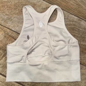 FP Movement by Free People Light Cream Racerback Sports Bra